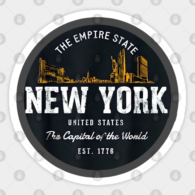 New York State Flag Sticker by Rogue Clone